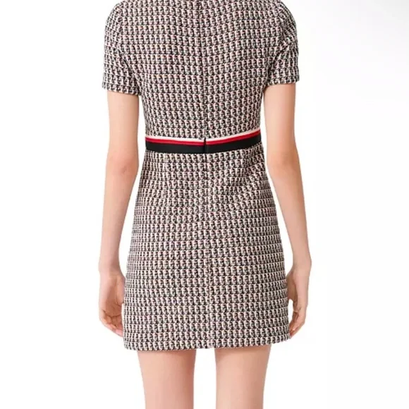 Elegant Black and White Tweed Dress - Picture 2 of 9